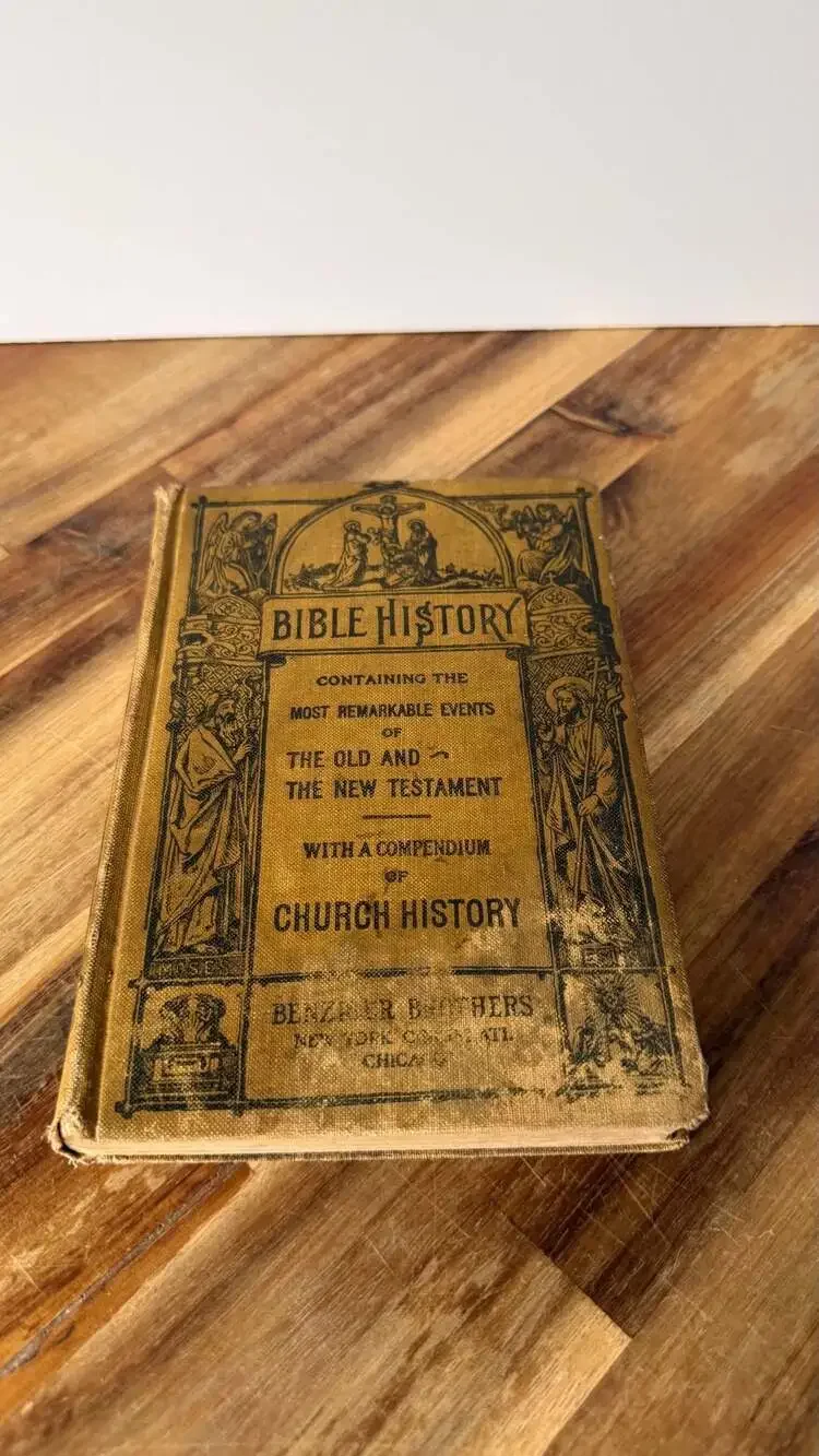 Vintage 1924 Bible History: Events of the Old and the New Testament